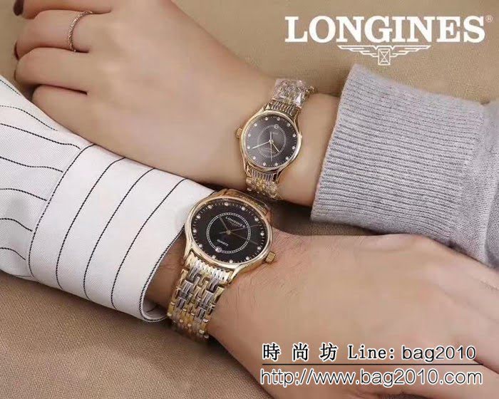 LONGINES浪琴 銷量冠軍 精緻情侶對表 WSS2435